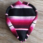 Authentic Mexican Blanket Seat Cover - Pink/Black