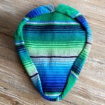 Authentic Mexican Blanket Seat Cover - Blue/Green