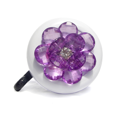 Purple Flower Bike Bell By CruiserCandy.com