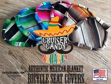 Authentic Mexican Blanket Bicycle Seat Cover